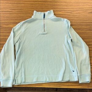 Eddie Bauer Light Blue 100% Cotton Quarter-Zip Sweater Size XS
